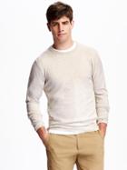 Old Navy Crew Neck Sweater For Men - Oatmeal
