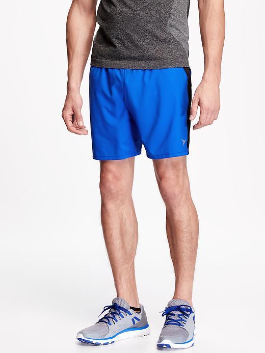 Old Navy Go Dry Mesh Trim Run Shorts For Men 7 - Prize Winner Polyester