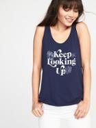 Old Navy Womens Everywear Graphic Scoop-neck Tank For Women Keep Looking Up Size Xxl