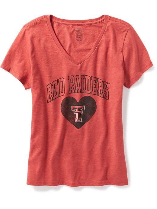 Old Navy Ncaa V Neck Tee For Women - Texas Tech