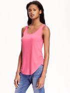 Old Navy Relaxed Curved Hem Scoop Neck Tank For Women - Pink A Boo