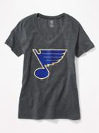 Old Navy Womens Nhl Team V-neck Tee For Women St. Louis Blues Size S