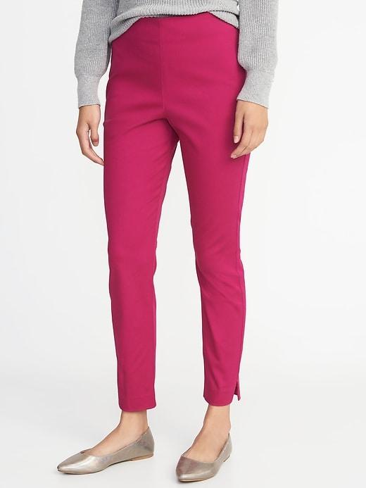 Old Navy Womens High-rise Pull-on Pixie Ankle Pants For Women Magenta Haze Size 0