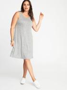 Old Navy Womens Plus-size Plush-knit Swing Dress Heather Gray Size 4x