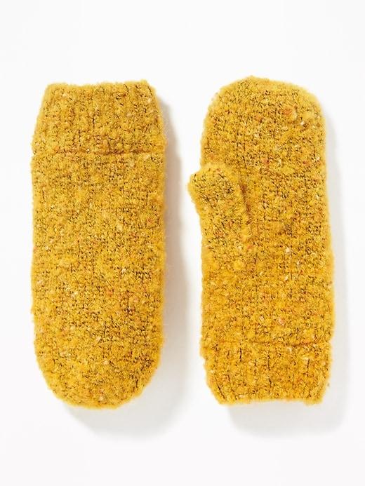 Old Navy Womens Boucl Mittens For Women Mustard Size One Size