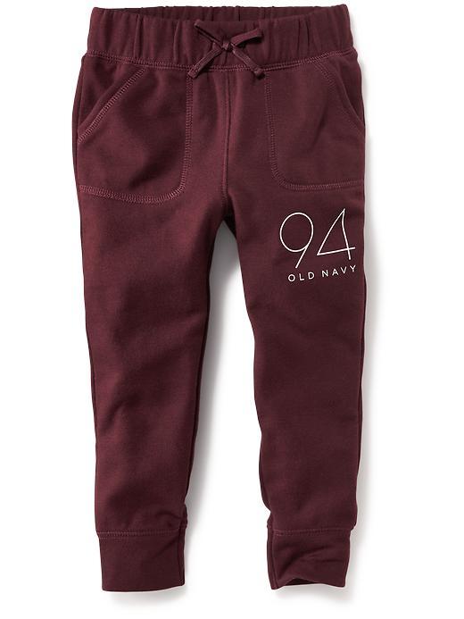 Old Navy Graphic Fleece &quot;94 Old Navy&quot; Jogger Size 12-18 M - Red Wine Vinegar