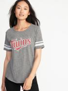Old Navy Womens Mlb Logo-graphic Tee For Women Minnesota Twins Size L