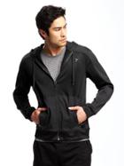 Old Navy Go Dry Cool Bonded Fleece Hoodie For Men - Black