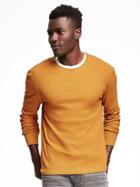 Old Navy Waffle Knit Thermal Tee For Men - Definitely Dijon
