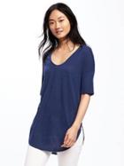 Old Navy Relaxed Curved Hem Tunic For Women - Ultraviolet
