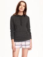 Old Navy Cozy Pullover Fleece Hoodie For Women - Medium Charcoal Gray