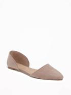 Old Navy Sueded Dorsay Flats For Women - New Taupe