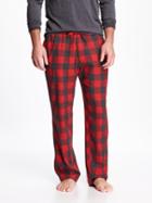 Old Navy Plaid Flannel Sleep Pants For Men - Red Buffalo Plaid