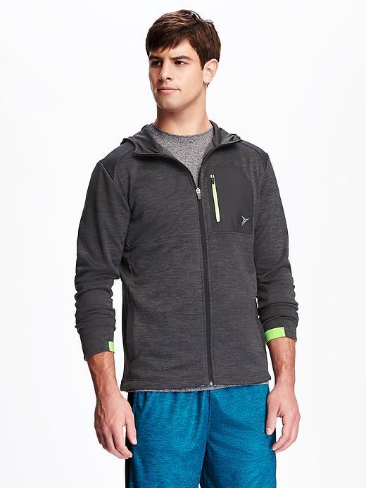 Old Navy Go Dry Cool Full Zip Hoodie For Men - Black