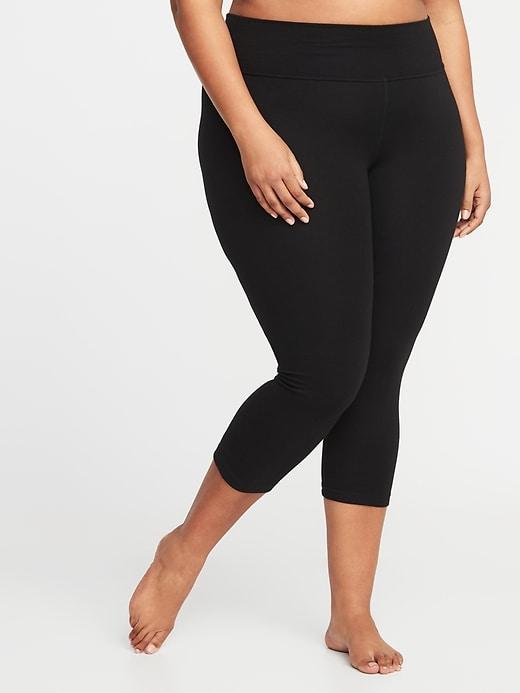 High-rise Plus-size Yoga Crops