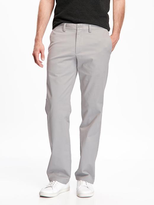 Old Navy Ultimate Straight Fit Khakis For Men - Grayscale