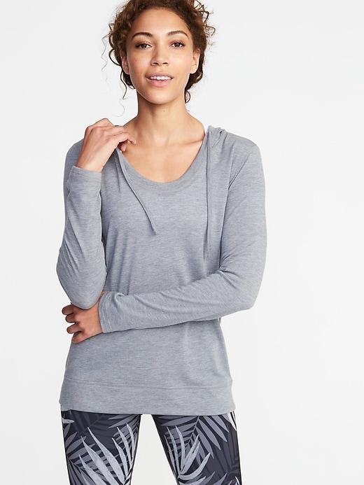 Old Navy Womens Relaxed Lightweight Performance Hoodie For Women Cabana Blue Size Xl