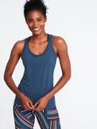Old Navy Womens Semi-fitted Racerback Performance Tank For Women Victorian Blue Size L