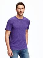 Old Navy Linen Blend Crew Neck Tee For Men - Purple Rain