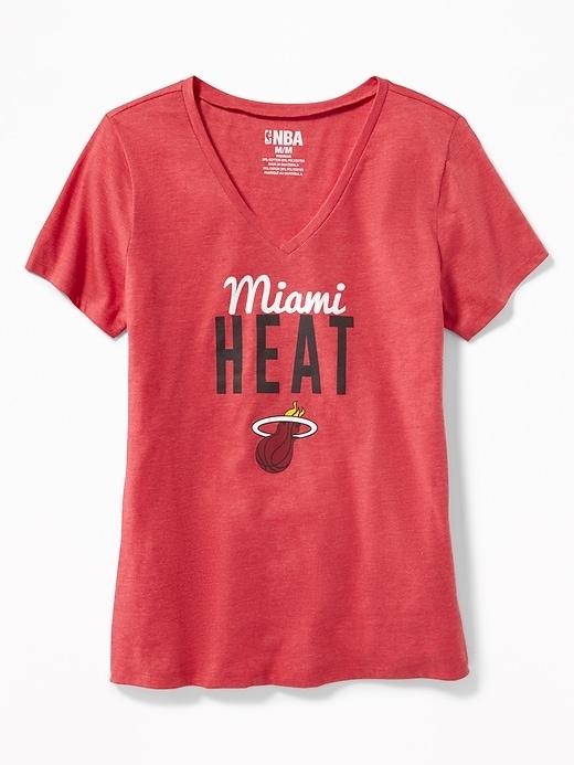 Old Navy Womens Nba Team V-neck Tee For Women Heat Size Xl