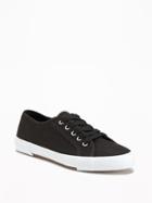Old Navy Womens Canvas Sneakers For Women Black Size 11