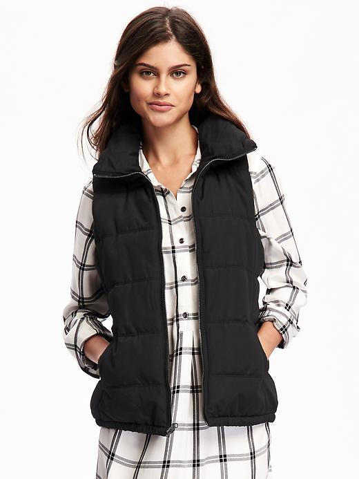 Old Navy Frost Free Puffer Vest For Women - Blackjack