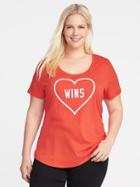 Old Navy Womens Relaxed Everywear Graphic Plus-size Tee Love Wins Size 3x