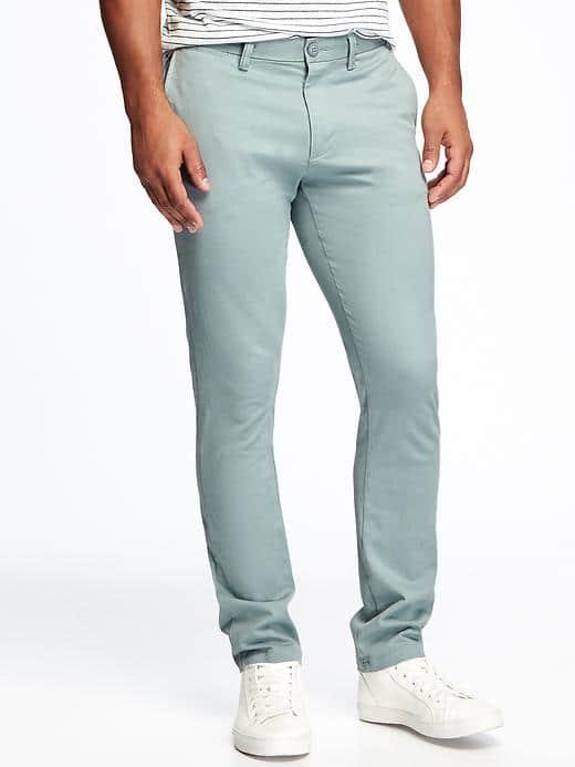 Old Navy Skinny Built In Flex Ultimate Khakis For Men - Partly Cloudy