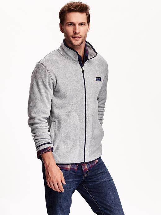 Old Navy Performance Fleece Full Zip Jacket Size Xxl Big - Heather Grey