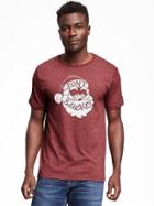 Old Navy Graphic Crew Neck Tee For Men - Wine Country