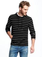 Old Navy Soft Washed Striped Hoodie For Men - Blackjack