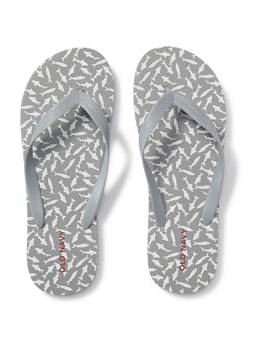 Old Navy Patterned Flip Flops For Men - Sharks