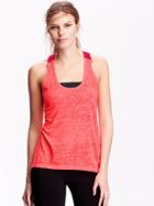 Old Navy Womens Elastic Strap Burnout Tanks Size L - Always Bright Neo Poly