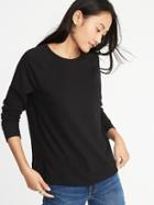 Old Navy Womens Relaxed French Terry Sweatshirt For Women Black Size M