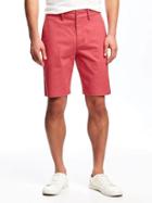 Old Navy Slim Built In Flex Ultimate Khaki Shorts For Men 10 - Berry Red
