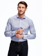 Old Navy Slim Fit Non Iron Signature Stretch Shirt For Men - Dobby Plaid