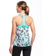 Old Navy Go Dry Hi Lo Racerback Tank For Women - Water Color Numbers