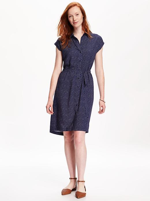 Old Navy Dolman Sleeve Shirt Dress For Women - Purple Floral