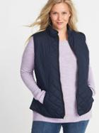 Old Navy Womens Plus-size Quilted Vest In The Navy Size 1x
