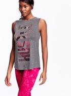 Old Navy Womens Go Dry Muscle Tees Size L - Flamingo A Gogo Neon