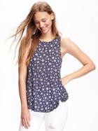 Old Navy Relaxed High Neck Burnout Tank For Women - Stars