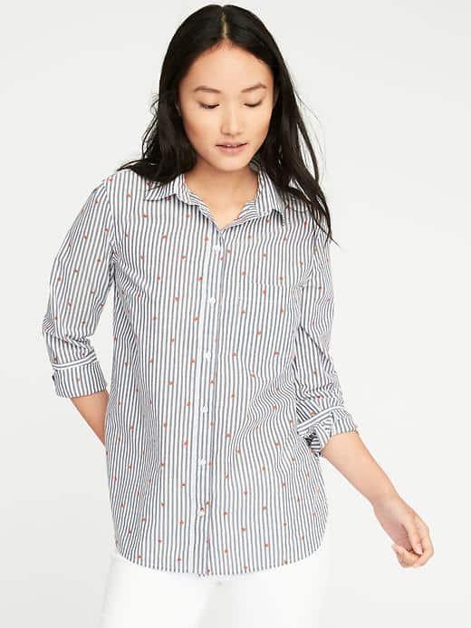 Old Navy Classic Shirt For Women - Tiny Hearts