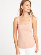 Old Navy Womens First-layer Fitted Tank For Women Cheeky Pink Size L