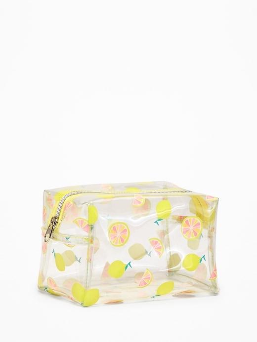 Old Navy Womens Clear Printed Cosmetic Bag For Women Lemons Size One Size
