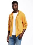 Old Navy Garment Dyed Fleece Full Zip Hoodie For Men - Squash