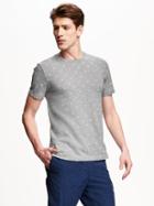 Old Navy Patterned Crew Neck Tee For Men - Grayscale