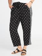 Old Navy Womens Mid-rise Plus-size Printed Soft Pants Black Print Size 3x