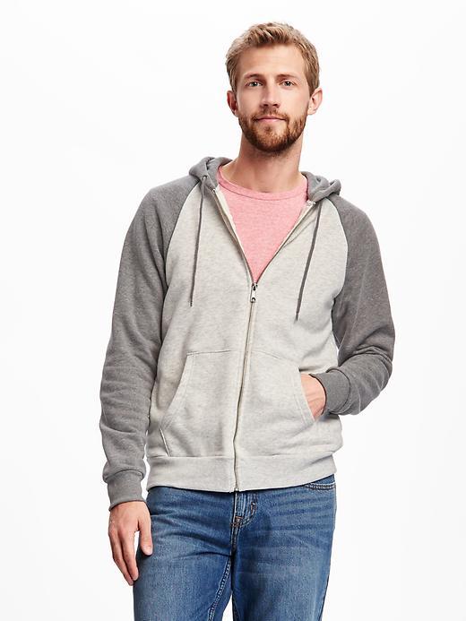 Old Navy Baseball Drawstring Hoodie For Men - Gray Combo