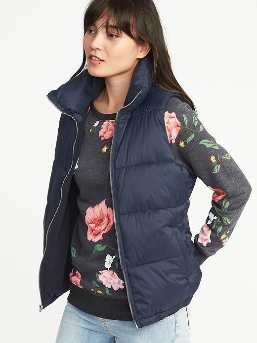 Old Navy Womens Performance Fleece-lined Frost-free Vest For Women In The Navy Size Xs