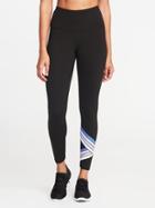 Old Navy Womens High-rise 7/8-length Compression Leggings For Women Black Size M